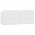 Cabecero de cama acolchado cuero sintético blanco 140