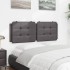 Cabecero de cama acolchado cuero sintético gris 140