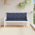 Cojines banco jardín 2 uds tela Oxford azul marino 150x50x7