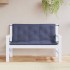 Cojines banco jardín 2 uds tela Oxford azul marino 120x50x7