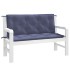Cojines banco jardín 2 uds tela Oxford azul marino 120x50x7