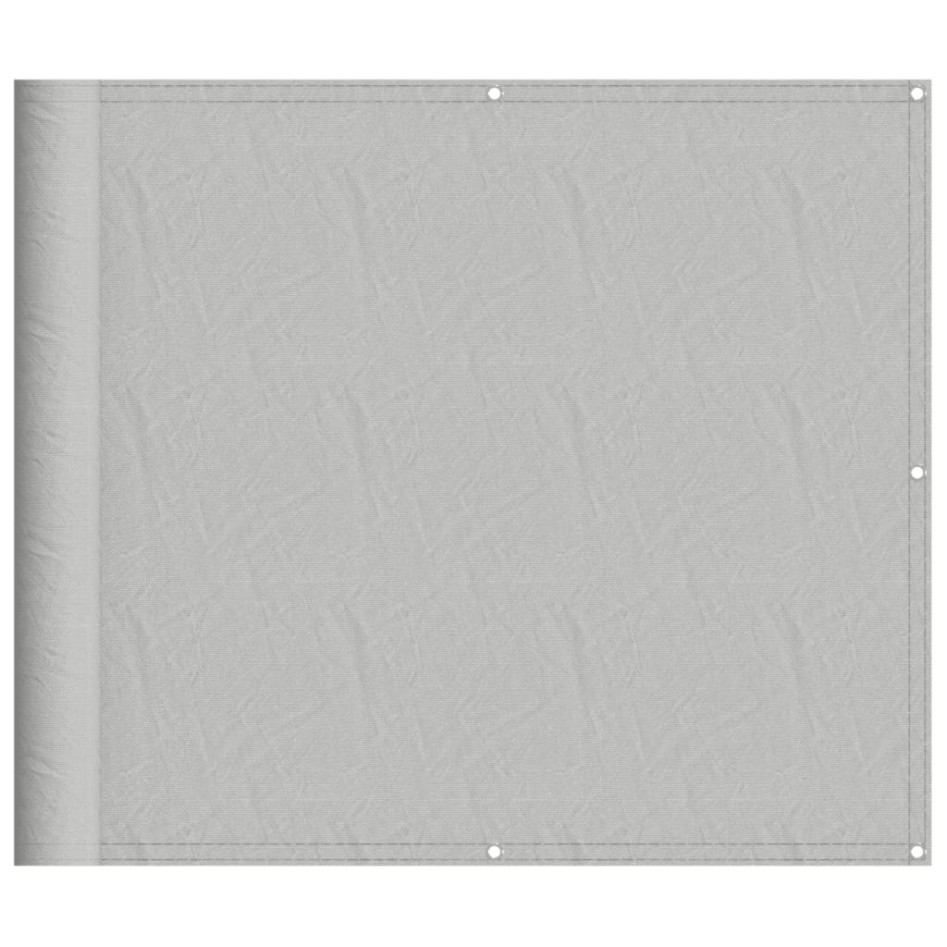 Pantalla de balcón 100% poliéster Oxford gris claro 90x1000