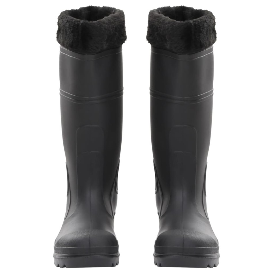 Botas de agua con calcetines extraíbles negro número 38