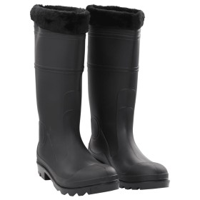 Botas de agua con calcetines extraíbles negro número 46
