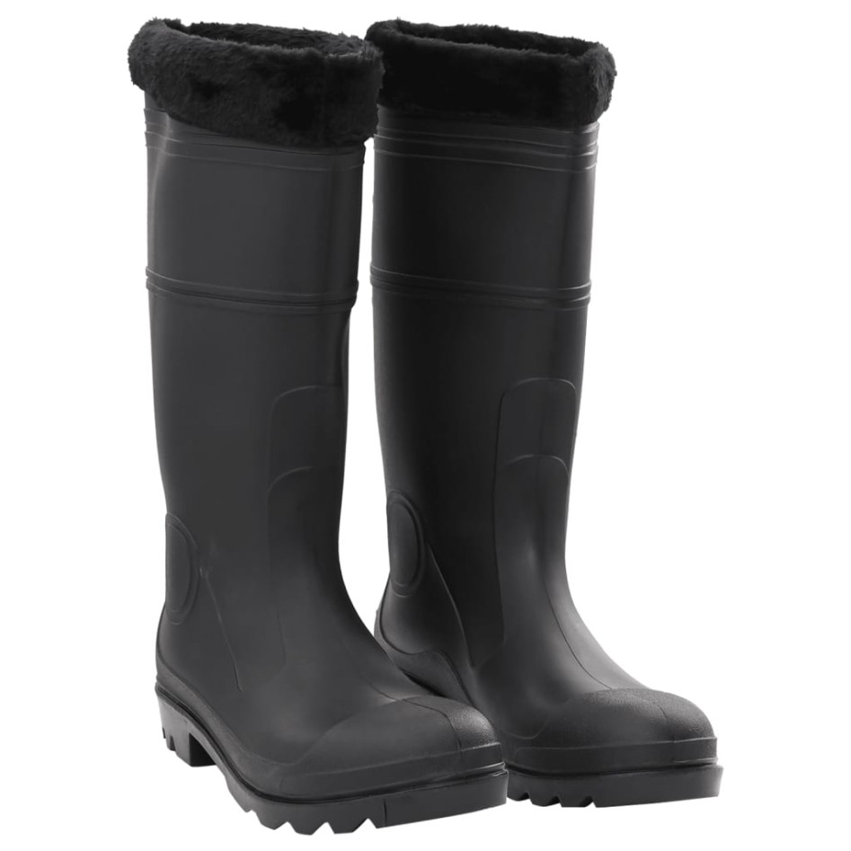 Botas de agua con calcetines extraíbles negro número 46