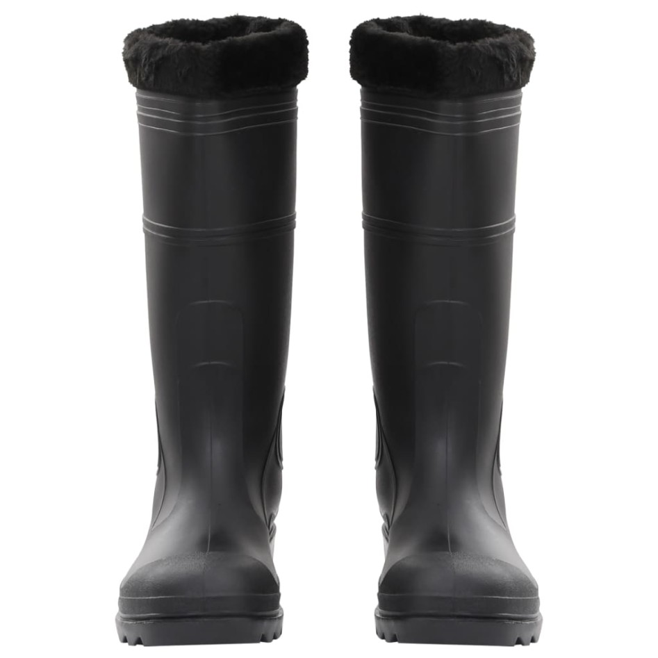Botas de agua con calcetines extraíbles negro número 46