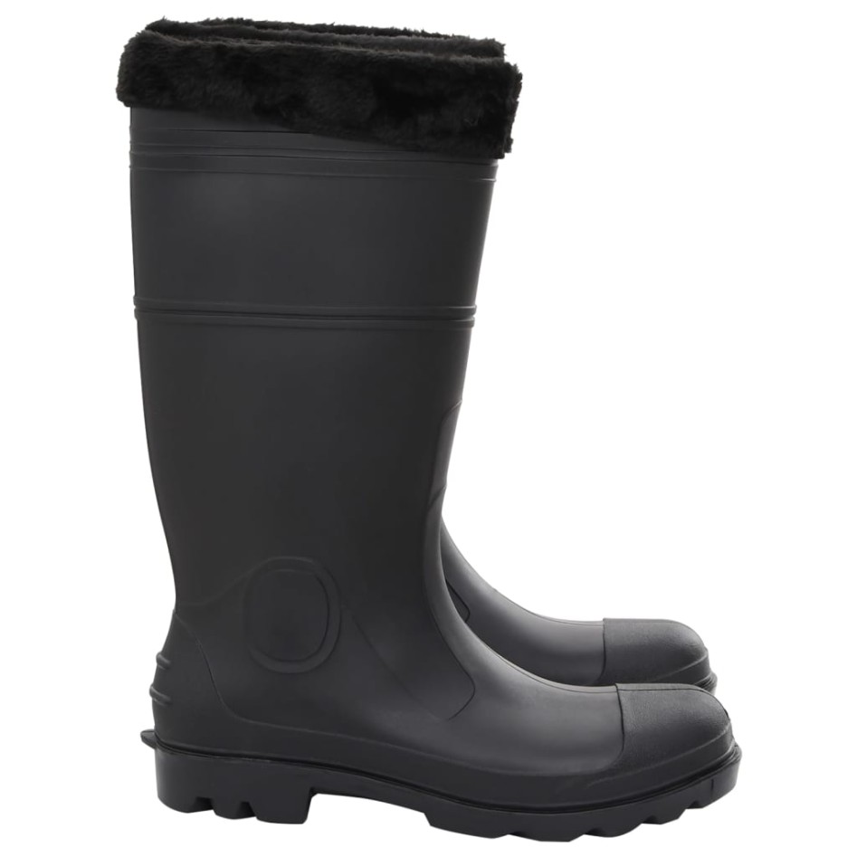 Botas de agua con calcetines extraíbles negro número 46