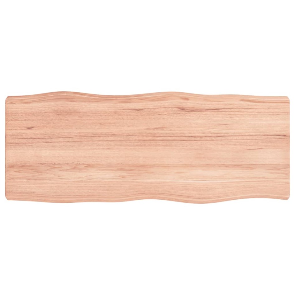 Tablero mesa madera tratada borde natural marrón