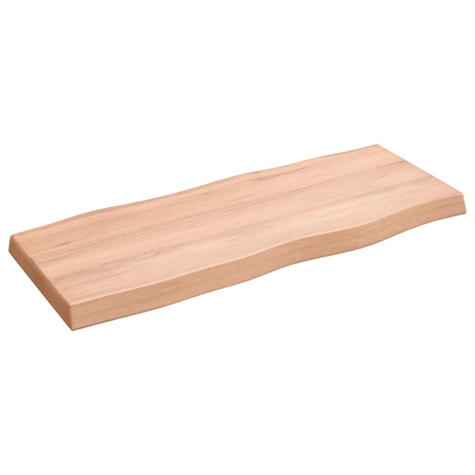 Tablero mesa madera tratada borde natural marrón