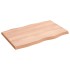 Tablero mesa madera tratada borde natural marrón 80x50x(2-4)