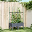 Jardinera con enrejado PP azul gris 80x40x142,5 cm