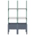 Jardinera con enrejado PP azul gris 80x40x142,5