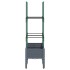 Jardinera con enrejado PP azul gris 80x40x142,5