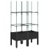 Jardinera con enrejado PP negro 80x40x142,5