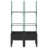 Jardinera con enrejado PP negro 80x40x142,5