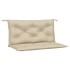 Cojines de banco de jardín 2 uds tela Oxford beige 100x50x7