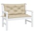 Cojines de banco de jardín 2 uds tela Oxford beige 100x50x7