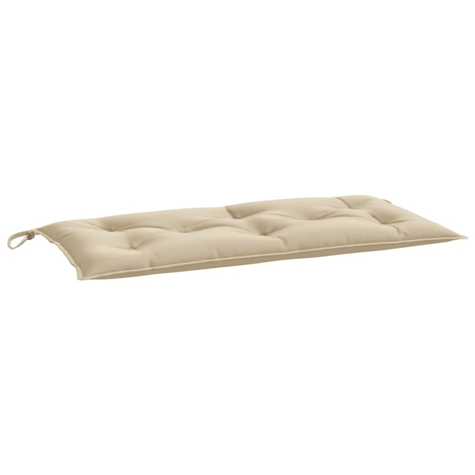 Cojines de banco de jardín 2 uds tela Oxford beige 100x50x7