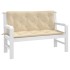 Cojines de banco de jardín 2 uds tela Oxford beige 120x50x7