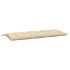 Cojines de banco de jardín 2 uds tela Oxford beige 120x50x7