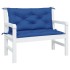 Cojines de banco jardín 2 uds tela Oxford azul real 100x50x7