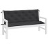 Cojines de banco de jardín 2 uds tela Oxford negro 150x50x7