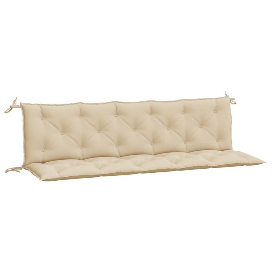 Cojines de banco de jardín 2 uds tela Oxford beige 180x50x7