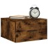 Mesitas de noche de pared 2 uds color roble ahumado 35x35x20