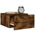 Mesitas de noche de pared 2 uds color roble ahumado 35x35x20