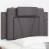 Cabecero de cama acolchado cuero sintético gris 90
