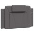 Cabecero de cama acolchado cuero sintético gris 90
