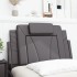 Cabecero de cama acolchado cuero sintético gris 90