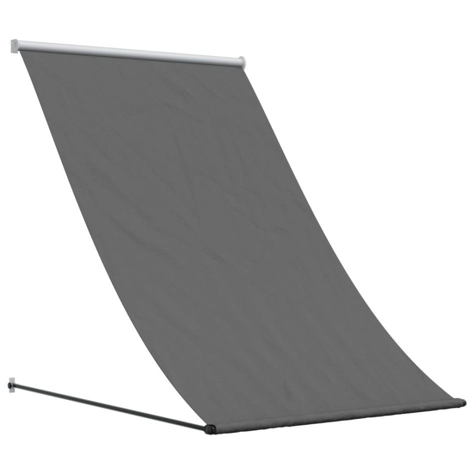 Toldo retráctil de tela y acero gris antracita 150x150