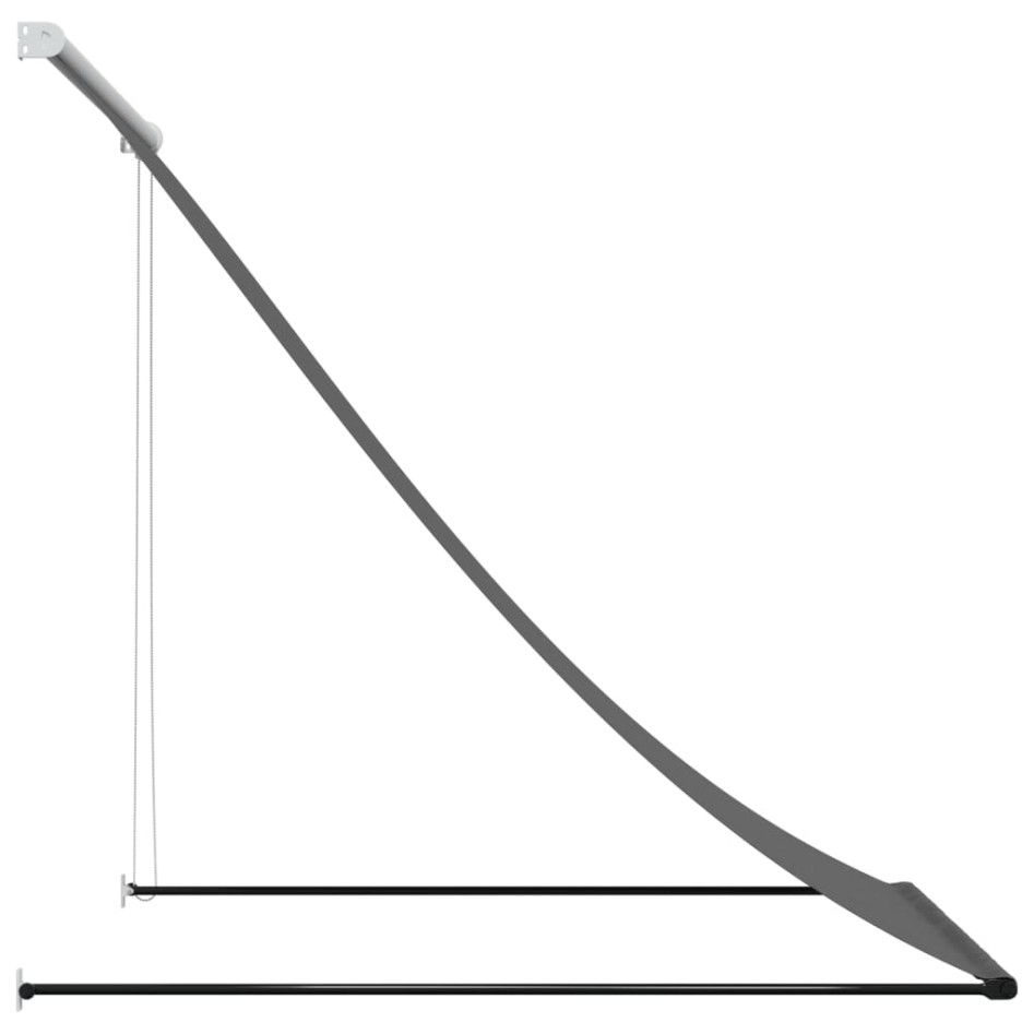 Toldo retráctil de tela y acero gris antracita 150x150