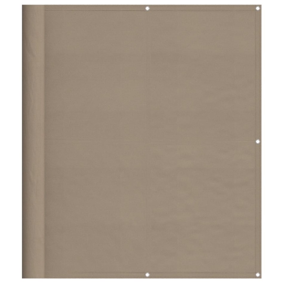 Pantalla de balcón 100% poliéster Oxford taupé 120x800