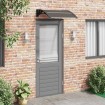 Marquesina de puerta policarbonato negro 80x75 cm