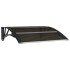 Marquesina de puerta policarbonato negro 80x75