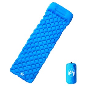 Colchón de camping inflable con almohada 1 persona
