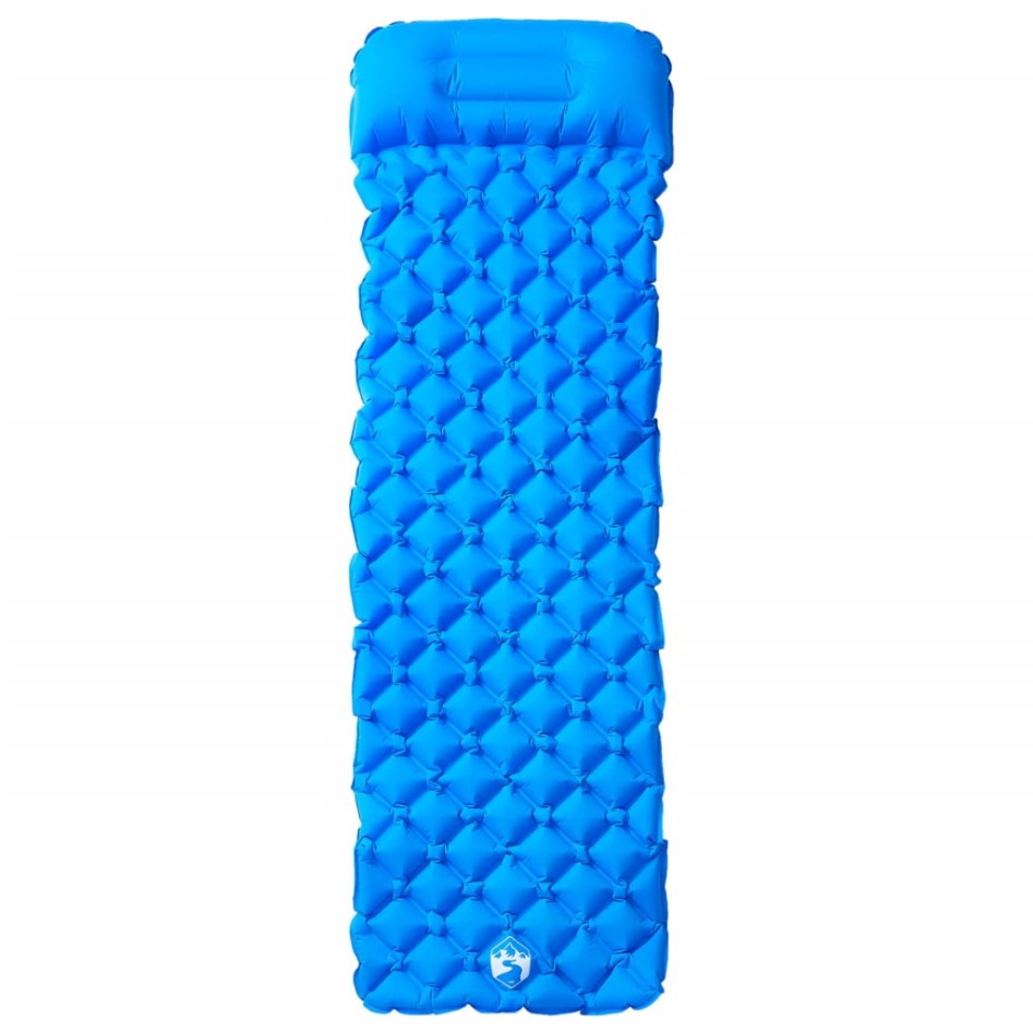 Colchón de camping inflable con almohada 1 persona