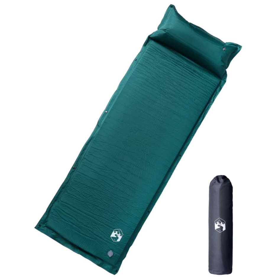 Colchón de camping autoinflable con almohada 1 persona