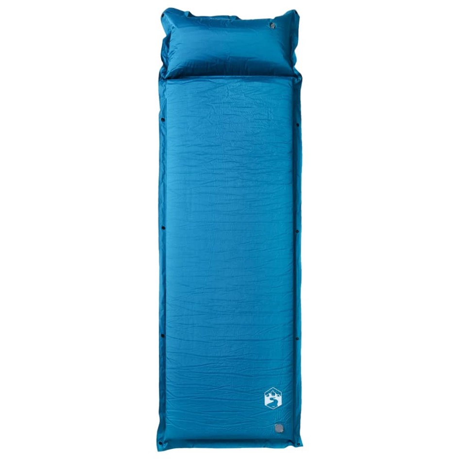 Colchón de camping autoinflable con almohada 1 persona