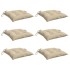 Cojines para palets 6 unidades tela Oxford beige 50x50x7
