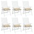 Cojines para palets 6 unidades tela Oxford beige 50x50x7