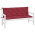 Cojines de banco de jardín 2 uds rojo tinto 150x50x7