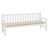 Cojín de banco de jardín tela Oxford beige 200x50x7