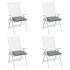 Cojines de silla de jardín 4 uds tela Oxford gris 50x50x7