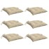 Cojines de silla de jardín 6 uds tela Oxford beige 40x40x7