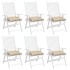 Cojines de silla de jardín 6 uds tela Oxford beige 40x40x7