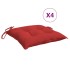Cojines de palets de jardín 4 uds tela Oxford rojo 50x50x7