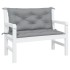 Cojines de banco de jardín 2 uds tela Oxford gris 100x50x7